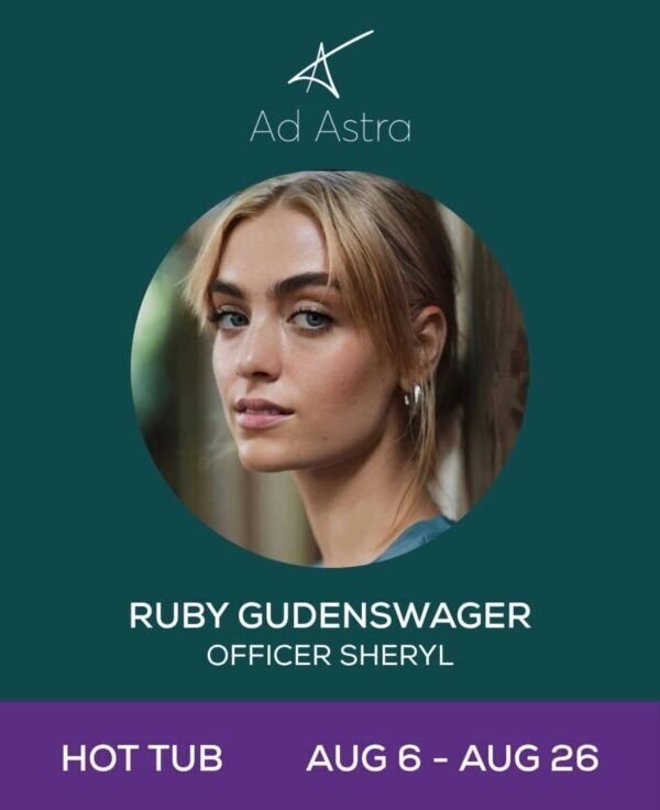 The gorgeous Ruby Gudenswager stars in Ad Astra's production of Hot Tub by Lewis Treston.…